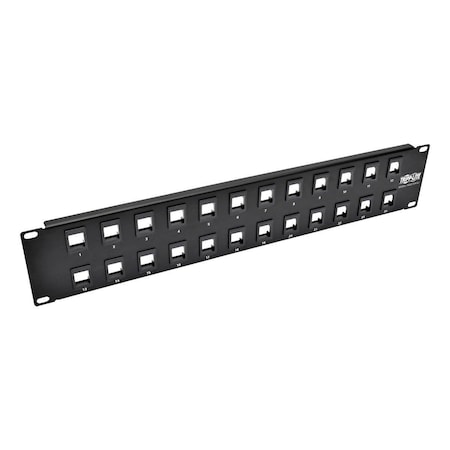 Doomsday 24-Port Keystone Blank Patch Panel RJ45; USB; HDMI; Cat5e; Cat6 DO736885